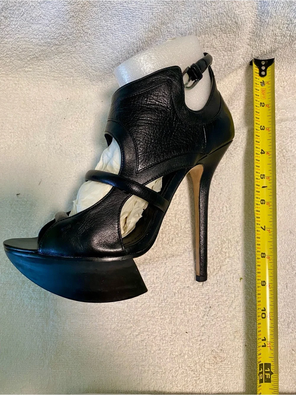 Camilla Skovgaard Black Lizard Leather Platform Stiletto Sandals – EU 38 NIB